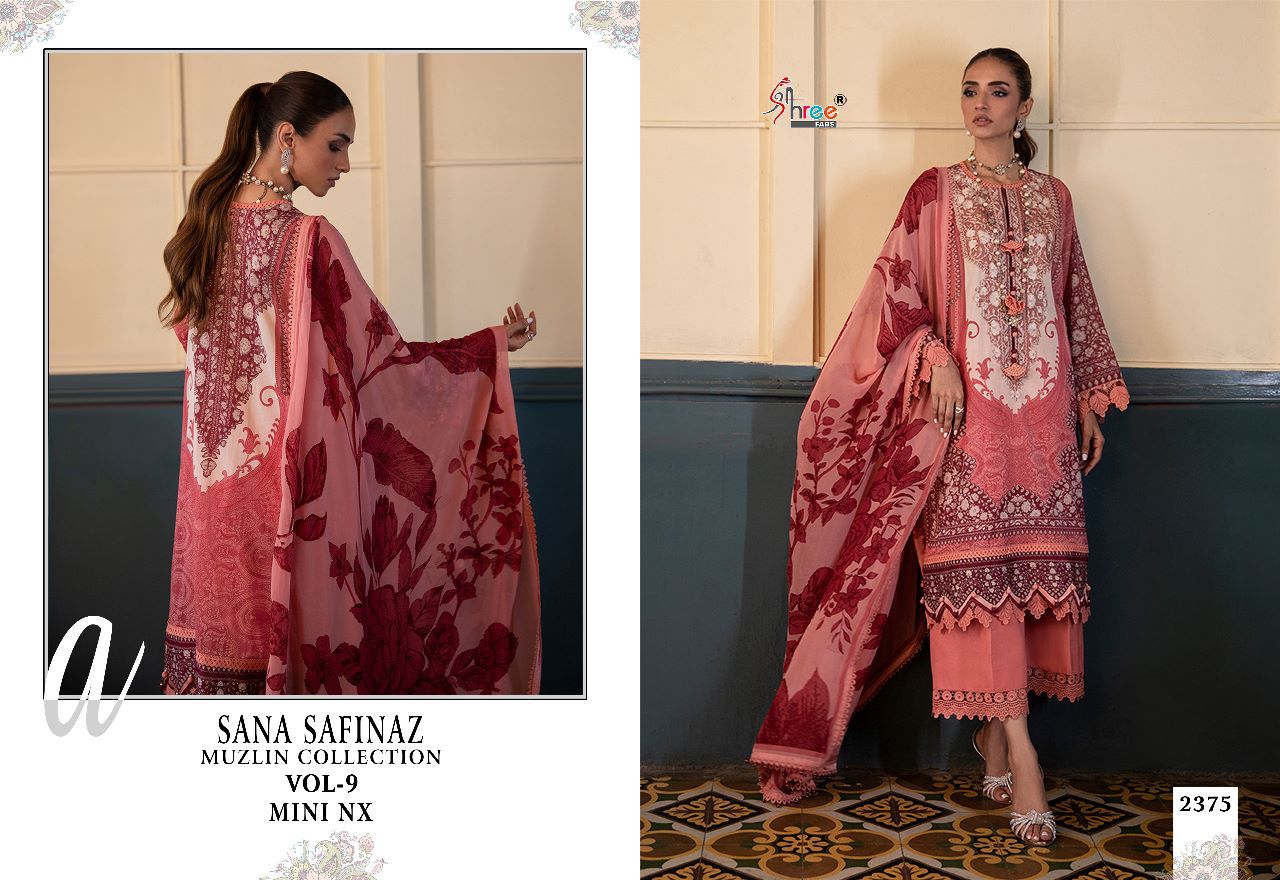 Shree Sana Safinaz Muzlin 9 Mini Nx Wholesale Pakistani Salwar Suits Catalog
